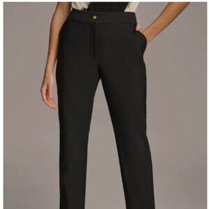 Donna Karan New York Black Slim-Leg Ankle Pants in Size 6 Regular